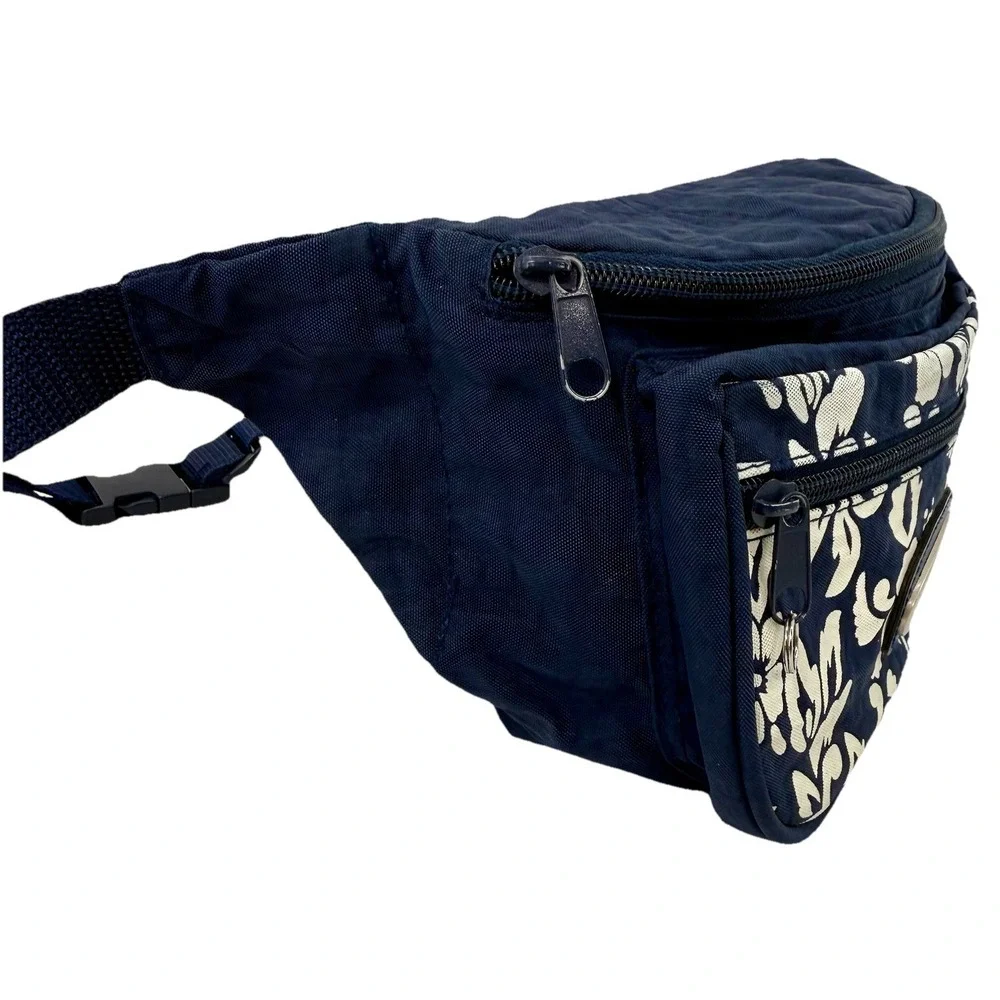 Surfware Hawaiian Classics Fanny Pack Navy Floral Waist Bag Hip Pack Hawaii Vibe